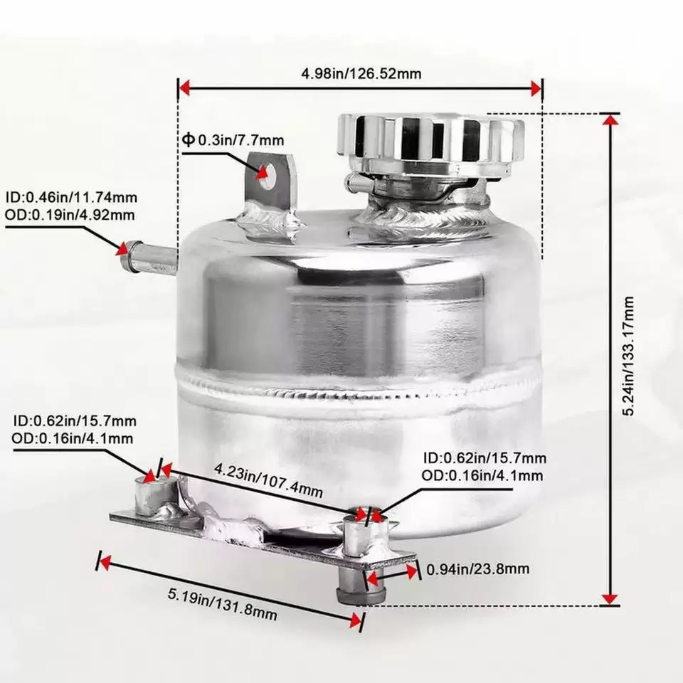 Car Modification Oil Bottle Suitable for Bmw Mini R52 R53 Aluminum Alloy Oil Bottle Coolant Tank Water Bottle