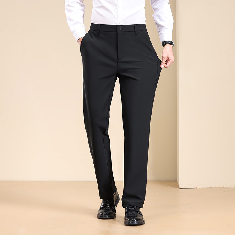 男士西裤休闲西服裤男款西装裤直筒垂坠夏装商务装裤子正装