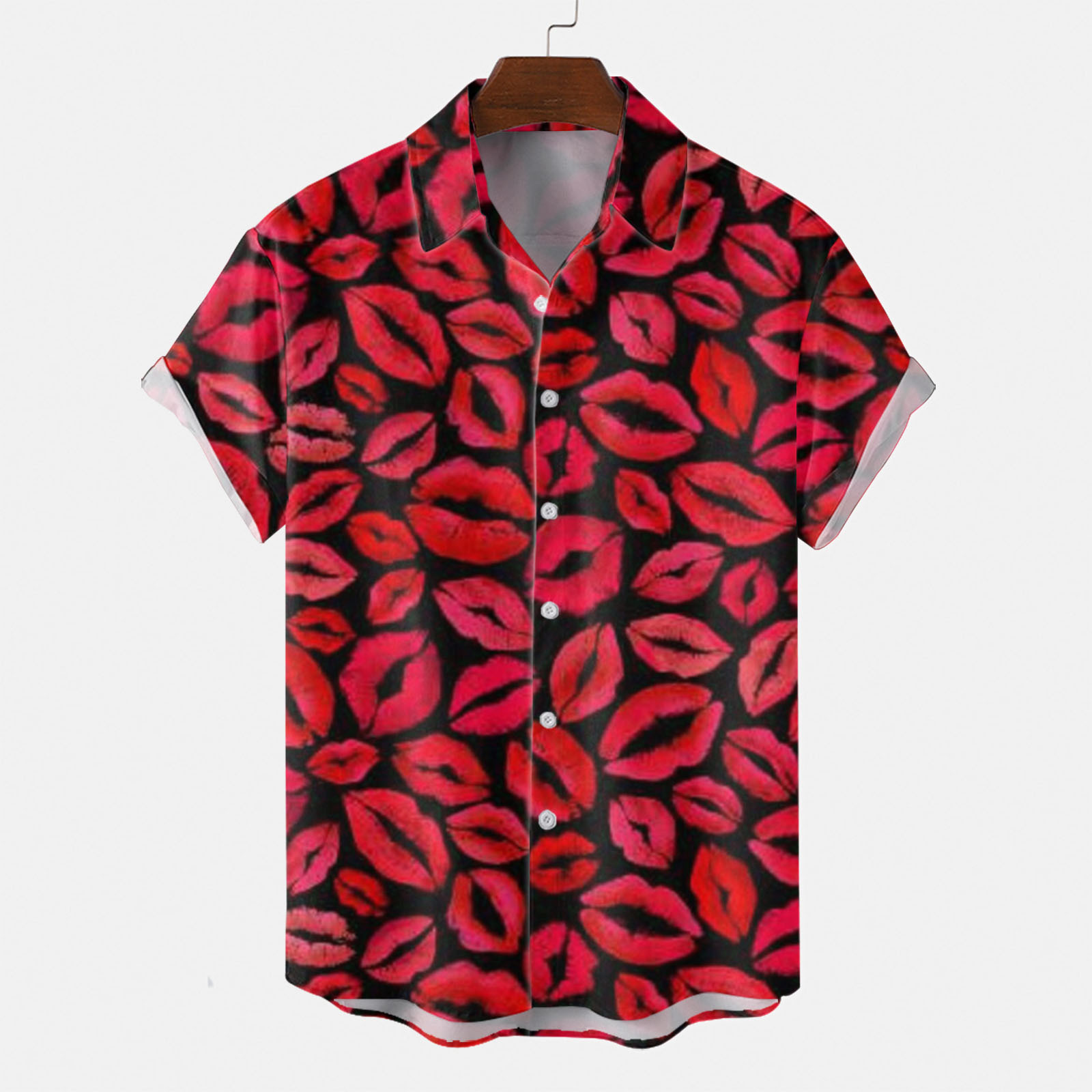 3d love blusa de manga corta con estampado digital, cita romántica, camisa de un solo pecho transpirable de estilo casual de todo fósforo MB1