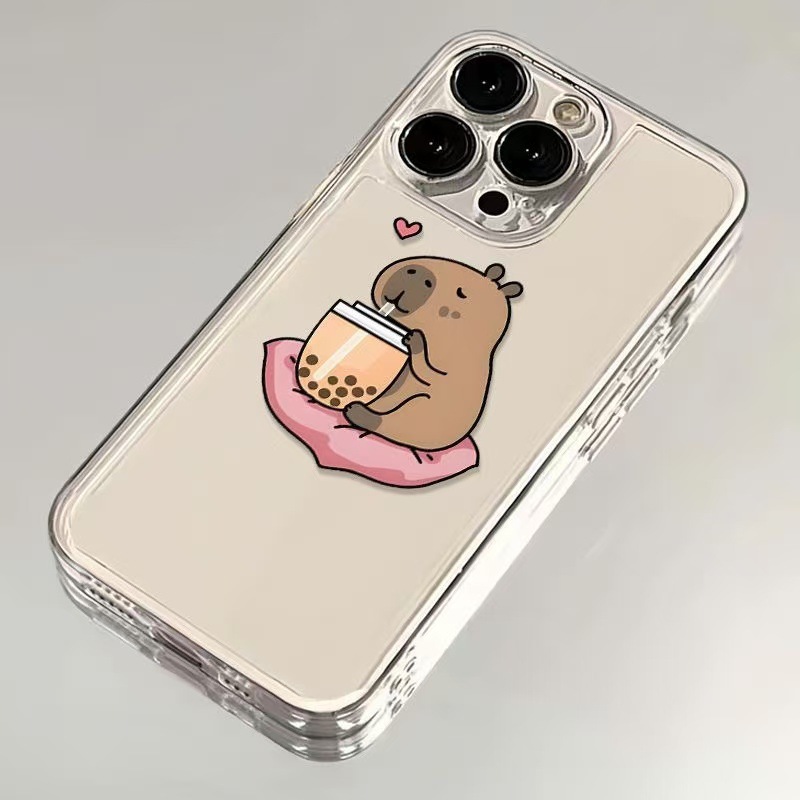 Nueva personalidad aplicable iphone16promax funda para teléfono móvil transparente Apple 15 anti-caída 14pro Japón y Corea 13/12