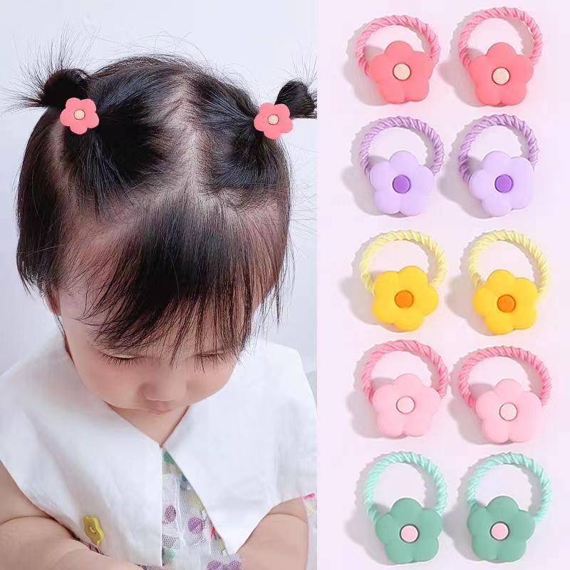 Bandas elásticas para el pelo para niñas, coleteros infantiles con dibujos animados, nuevo estilo 2025, coleteros para bebés que no dañan el cabello, accesorios para el cabello, coleteros con lazo, cuidado del cabello.