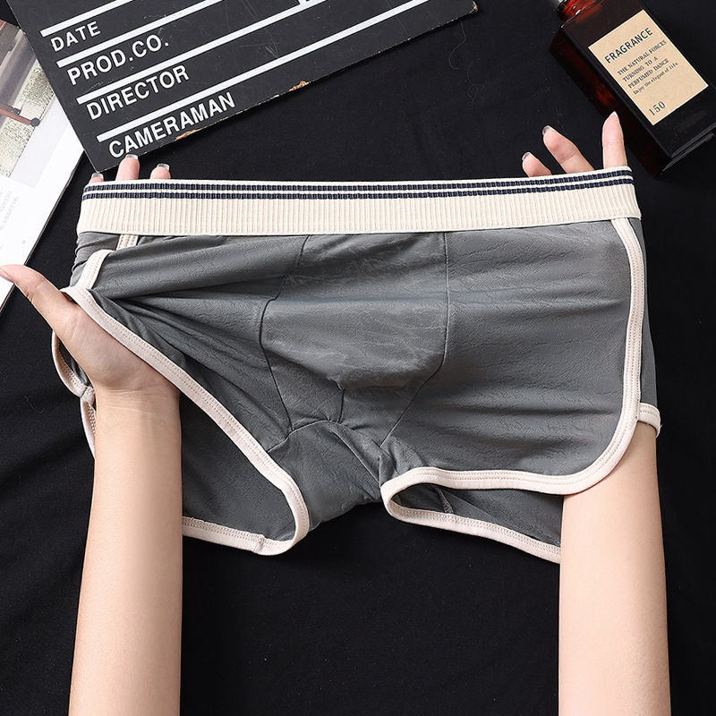 Pantalones de hombre, hielo deportivo, antibacteriano de alta calidad, pantalones de cuadrícula de hombre, pantalones cortos de hombre, pantalones de hombre