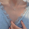 Pendant, small design necklace, chain for key bag  heart shaped, European style, simple and elegant design, trend of season