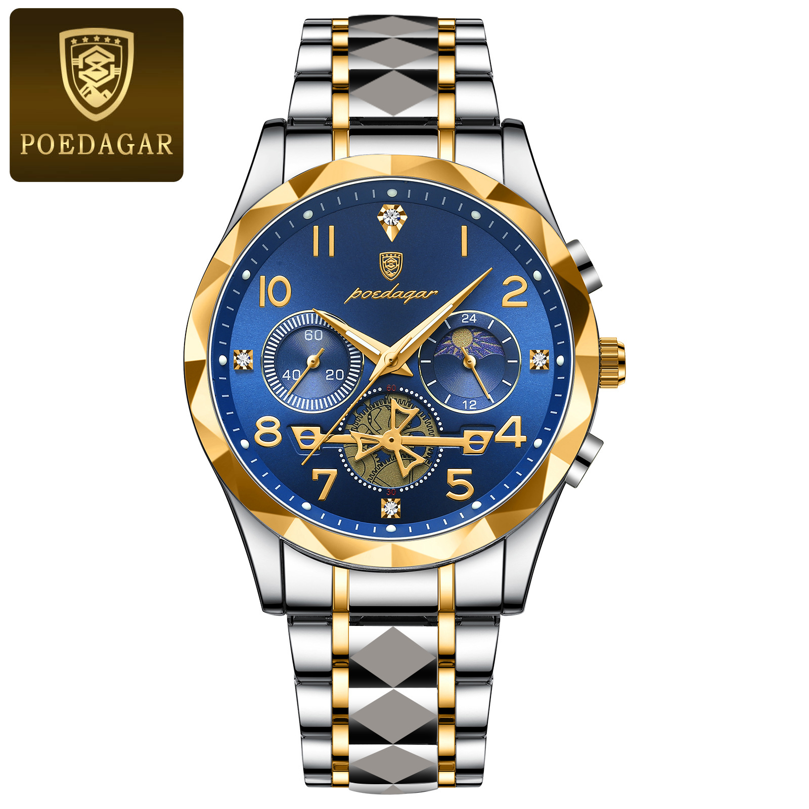Marca suiza multifuncional nuevo reloj para hombre impermeable y luminoso reloj de cuarzo de moda en vivo comercio exterior