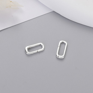 Zhongxing Sterling Silver S925 Jewelry Buckle DIY Bracelet Necklace Small Rectangular Spring Universal Buckle Head