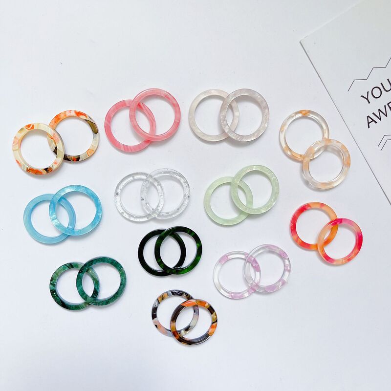 Korean Ins Acrylic Acetate Ring, Simple, Fashionable and Non-Fading, Girly Personalized Transparent Colorful Ring, Exquisite