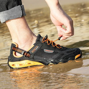Shrew Hole Shoes Men's Wading Shoes Summer Outdoor Lightweight Quick-drying Creek-tracing Non-slip Sports Sandals Beach Shoes