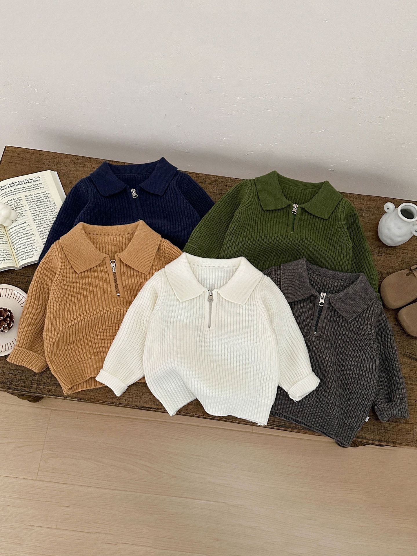 Spring knitted demi-season children's fashionable sweater for boys…