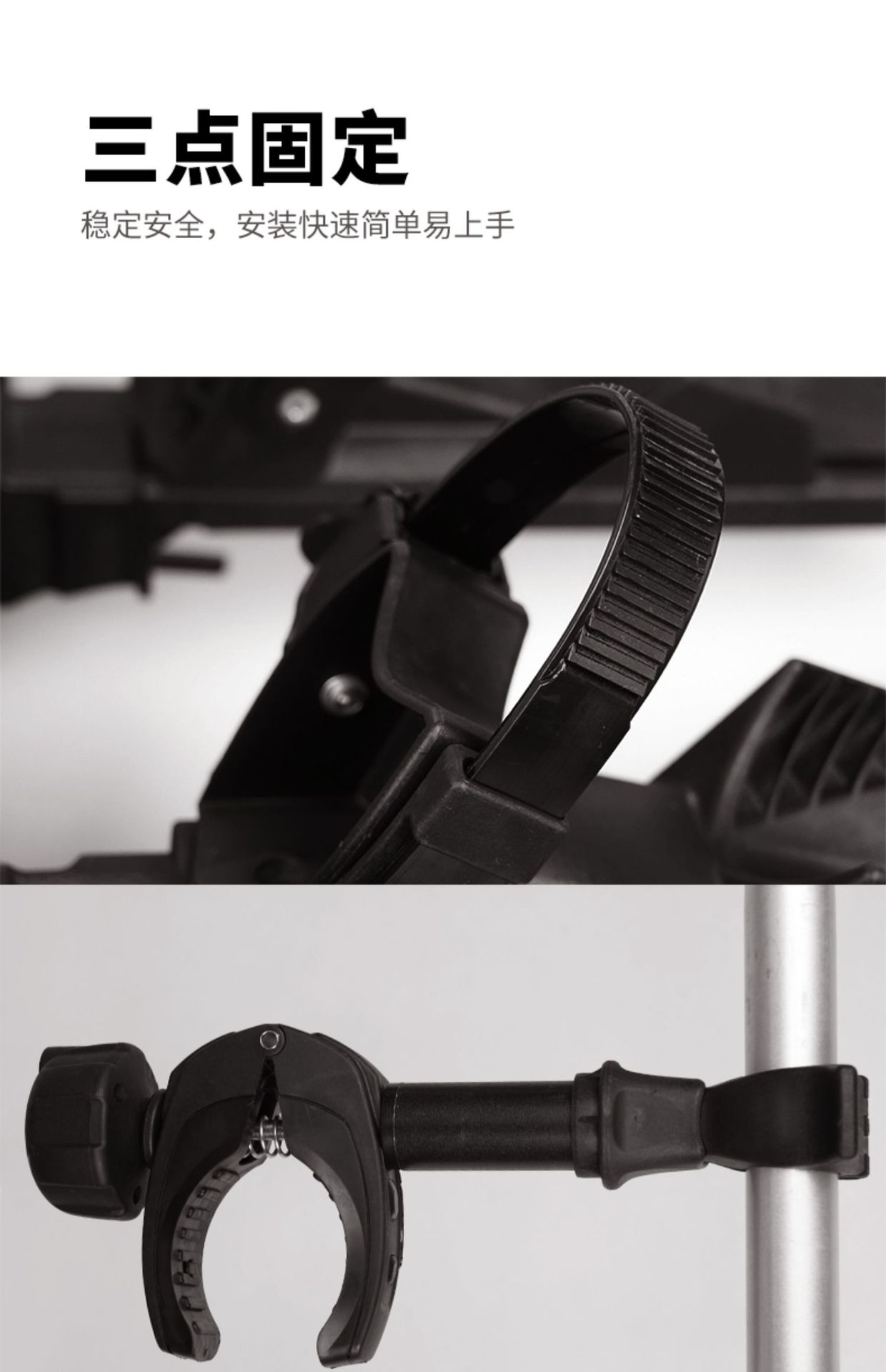 Foldable rear towed bicycle rack European tow hook car bicycle bracket with light