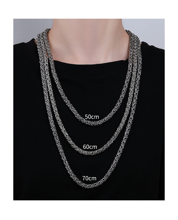 Copper Material Wholesale Jewelry Hip-Hop Punk Geometric Copper Plating Necklace Cuban Link Chain Curb Chain Twisted Rope Chain Figaro Chain