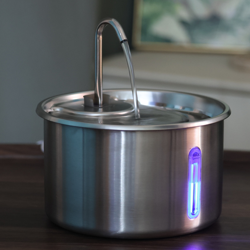 宠物饮水机不锈钢 304金属猫咪饮水器智能猫狗喂水新款宠物用品厂