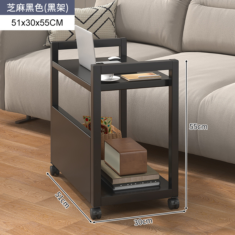 Sofá doméstico junto al estante de artículos sala de estar móvil pequeño lado armario lateral moderno simple mesas laterales pequeñas mesas de té