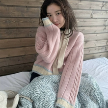 现货 2024冬季新韩国东大门th*Bar*net立体雪花100羊毛针织毛衣