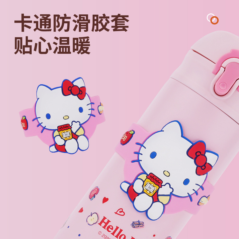 Taza termo de bebida directa de rebote de dibujos animados de Sanrio modelado en relieve 3D 316 mujeres de acero inoxidable de alto valor 350ML