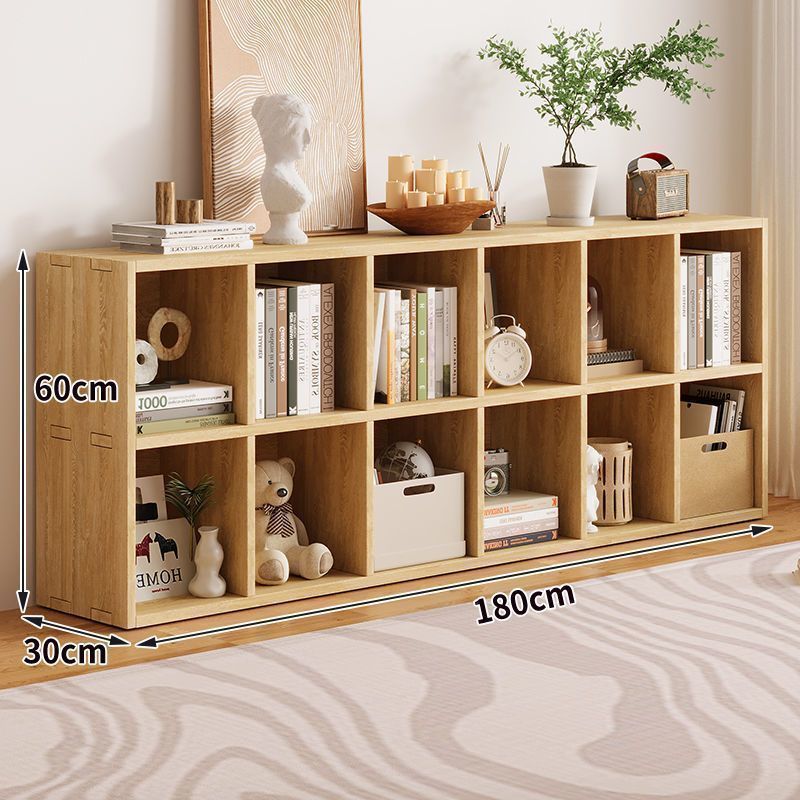 Estante de madera sólida estante de piso estante de librería armario de almacenamiento integrado contra la pared combinación jardín de infantes gabinete de celosía gabinete de almacenamiento