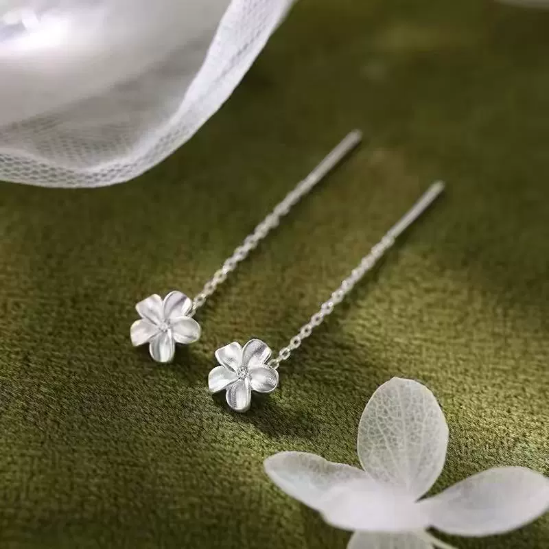 Серебряная игла, маленький дизайн серьги, образец серебро 925, стиль легкой роскоши