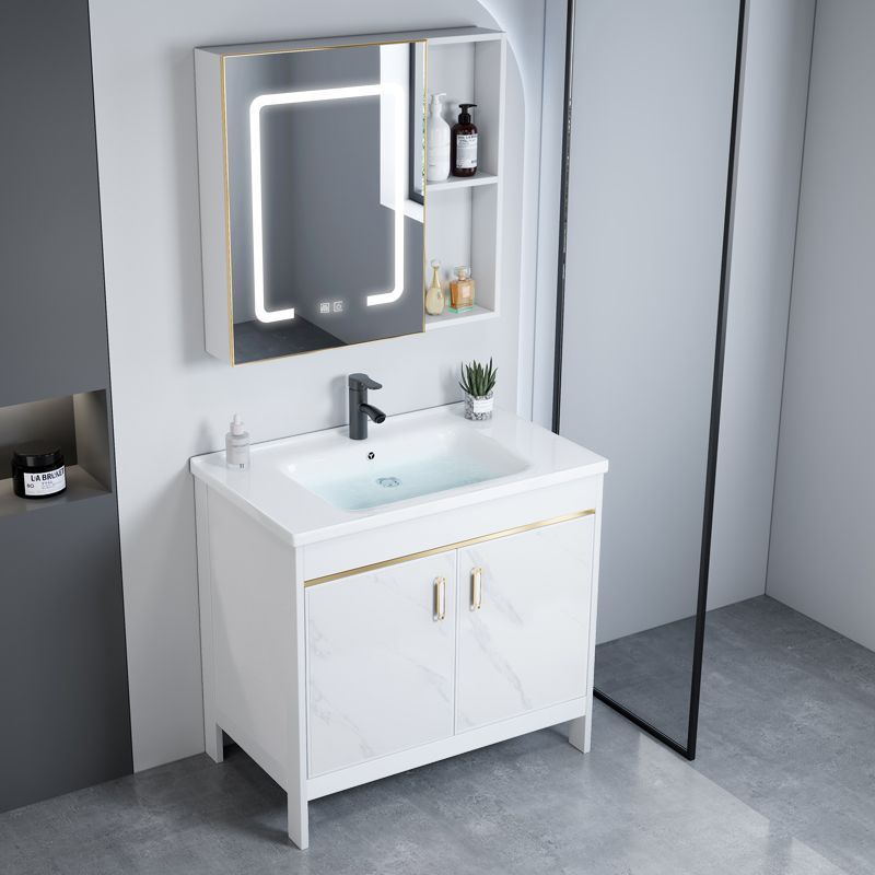 Jmo Bathroom Vanity Cabinet Ceramic Integrated Balcony Space-Saving Washbasin Sink Small Apartment Washbasin