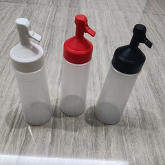 Dc 2340プラスチック押し蓋油瓶押し味噌汁瓶食品級味噌汁瓶トマトサラダ押し分注瓶
