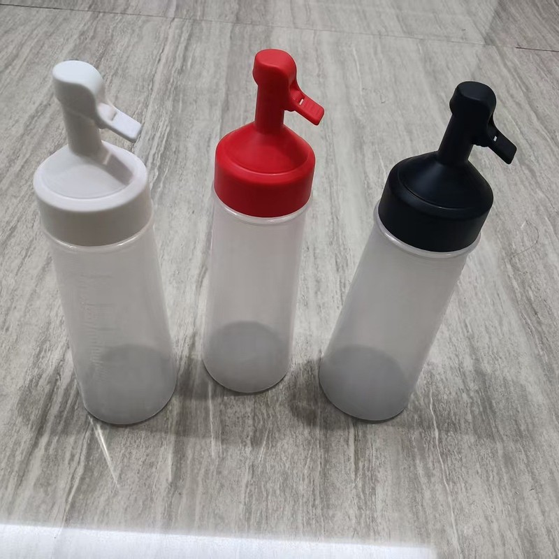 Dc 2340プラスチック押し蓋油瓶押し味噌汁瓶食品級味噌汁瓶トマトサラダ押し分注瓶|undefined