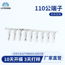 110黄铜快速接线公端子 小家电防水连接端子 110公端连续双管端子