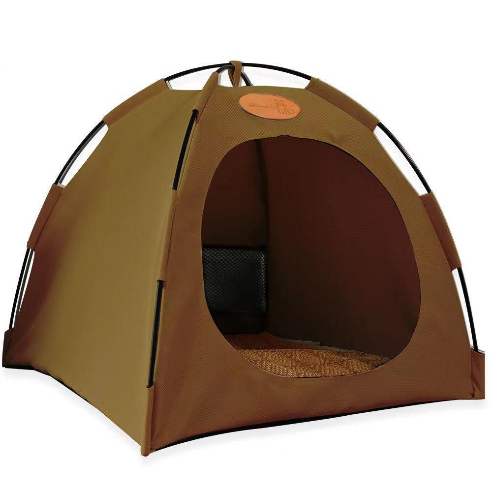 Pad semi-enclosed tent cat pet kennel tent factory breathable nest camping tent cat nest outdoor foldable cat