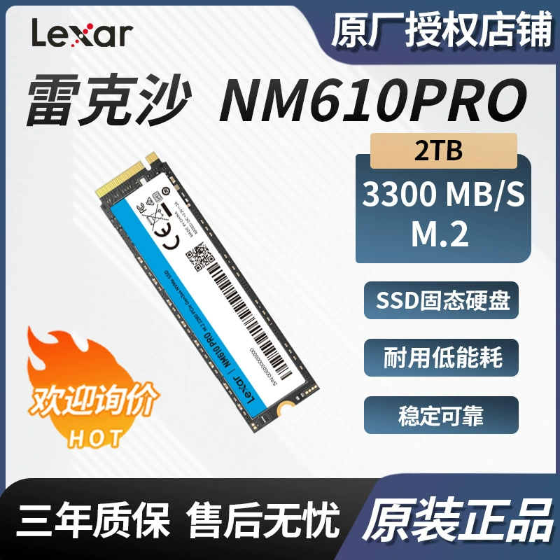 适用于 Rex SM610PRO 2TB 固态硬盘 SSD M.2 接口 LNM610pq02T