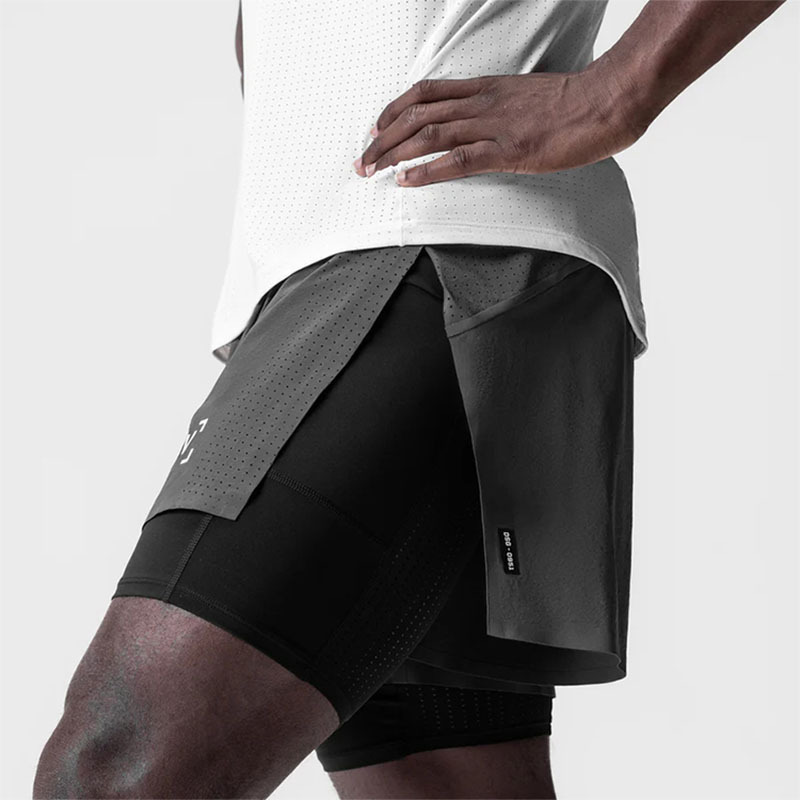 Men's Summer Shorts American Style Youth Large Size Double-Layer Sports Shorts with Multiple Pockets Quick-Dry Shorts for Men