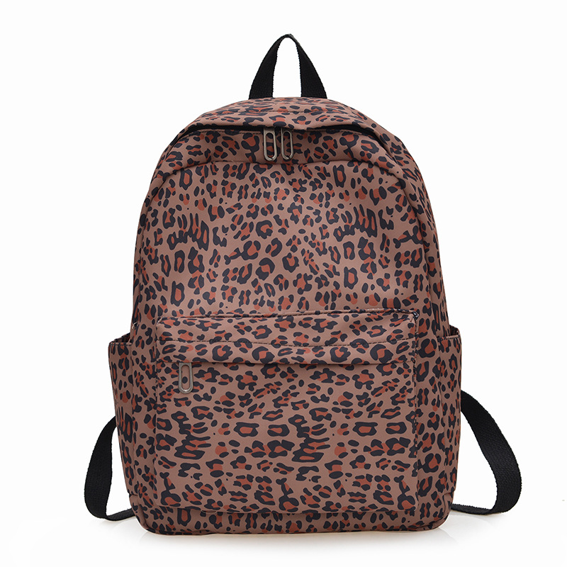 Nueva mochila universitaria transfronteriza mochila retro leopardo mochila de viaje de computadora de escuela secundaria ligera