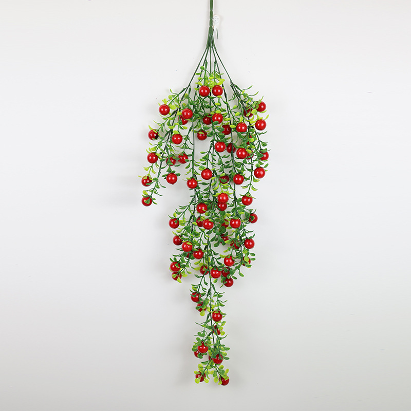 Venta al por mayor plástico flor simulación auspicioso fruta fortuna fruta Lovesick frijol rico fruta frijol rojo en stock al por mayor