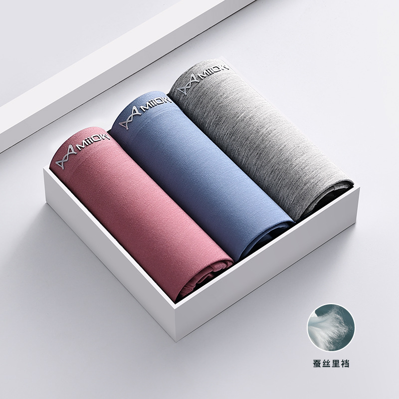 07 시리즈 업그레이드 모델 [실크 크로치] 라이트 플로럴 그레이 + 타로 레드 + 라이트 그레이 블루