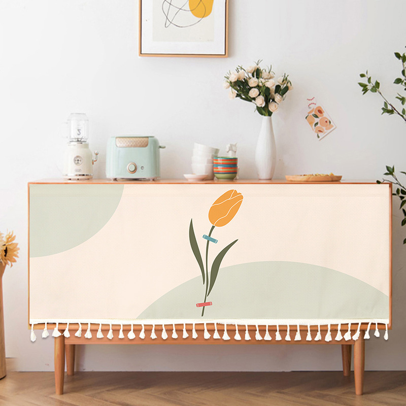 Kitchen Cabinet Shade Waterproof Oil-proof Punch-free Dustproof Cloth Curtain Cabinet Door Shade Ugly Pull Curtain Shade Sundries