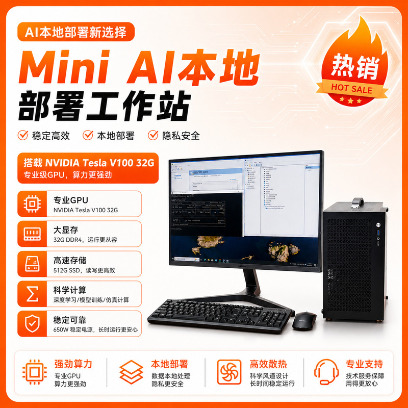 Ai Workstation Nvidia V100 16/32Gb Software Development Model Training Local Deployment Mini Workstation Ai Workstation Nvidia V100 16/32Gb Software Development Model Training Local Deployment Mini Workstation