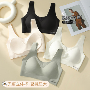 New Large Size Women's Bra Thin Cup Without Rims Breathable Sports Seamless Underwear Women's Bra Manufacturer Wholesale