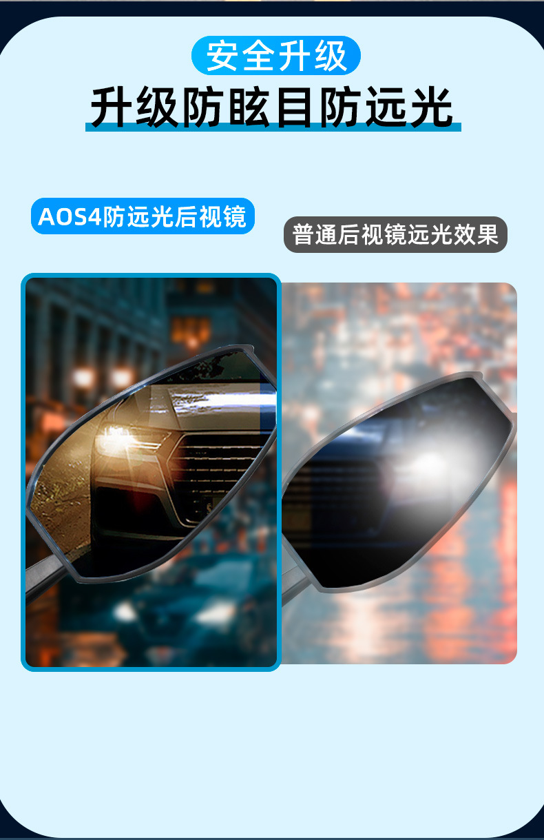 Motorcycle Accessories Electric Vehicle Rearview Mirror Maverick No. 9 Aimaadi High-Definition Reflector Aos4 Japanese Mirror
