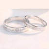 Zirconium for beloved suitable for men and women, wedding ring, accessory engraved, Japanese and Korean, simple and elegant design