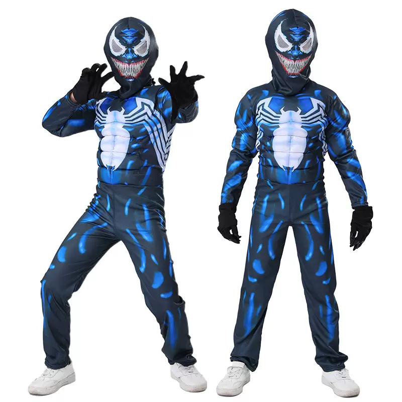 跨境万圣节儿童服装venom毒液肌肉服cosplay角色扮演儿童舞台装
