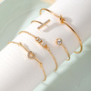 Fashionable bracelet from pearl, set, light luxury style, European style