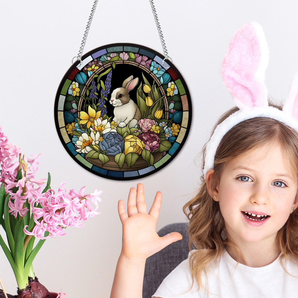 95g Weight pendant Home Textiles & Decor Type Acrylic Material Easter Festival Rabbit Pattern Casual, Elegant, Classical Style Easter Casual Elegant Classical Rabbit Arylic Party Supplies Decorations 27