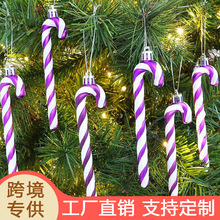 跨境批发新款圣诞节拐杖挂件塑料拐杖圣诞节装饰圣诞礼物家居装饰