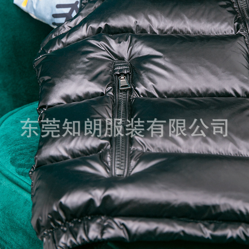 Mengjia ダウンベスト、男性と女性用、光沢のある厚みのあるアウターウェア 2025 ホワイトグースダウンダウンベスト、在庫あり|undefined