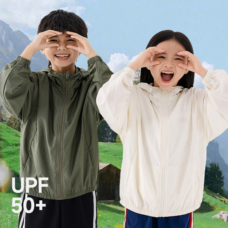 Ek Kidsren's Clothing Spf50 Anti-Uv Boys' Light Sun Protection Clothing Ufp Medium and Large Kidsren's Sun Protection Clothing Jacket