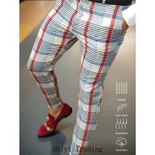 Z 62230 Men's Checkered Print Pants ��ʿ���ӳ��� �羳��