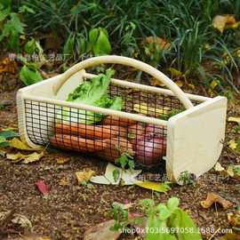 跨境铁艺果蔬收纳筐简约手提杂物收纳筐创意厨房蔬菜零食整理筐