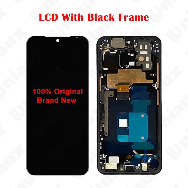 Совместим для LG V60 ThinQ 5G экран LCD для мобильного телефона, внутренний и внешний экран с рамкой, сборка дисплея LCD