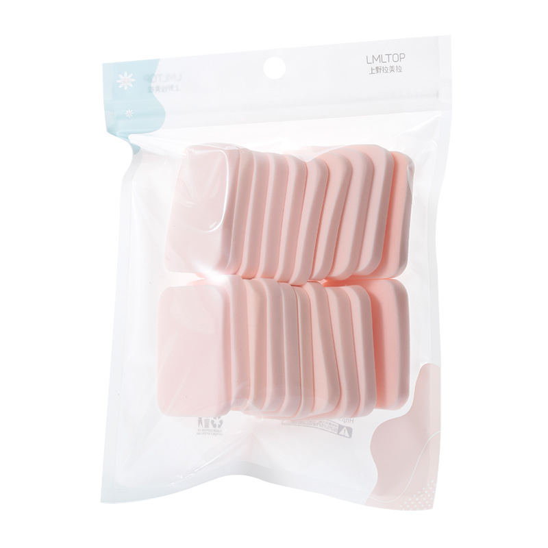 Esponja de maquillaje LMLTOP, paquete de 20 unidades, esponja de maquillaje de doble uso húmedo y seco B0889, esponja redonda al por mayor