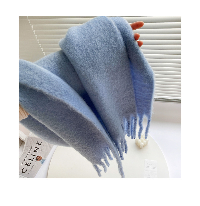 Solid Color Thickened and Extended Scarf for Women, 2026 Autumn and Winter New Korean Style, Versatile Winter Shawl for Students, Pink