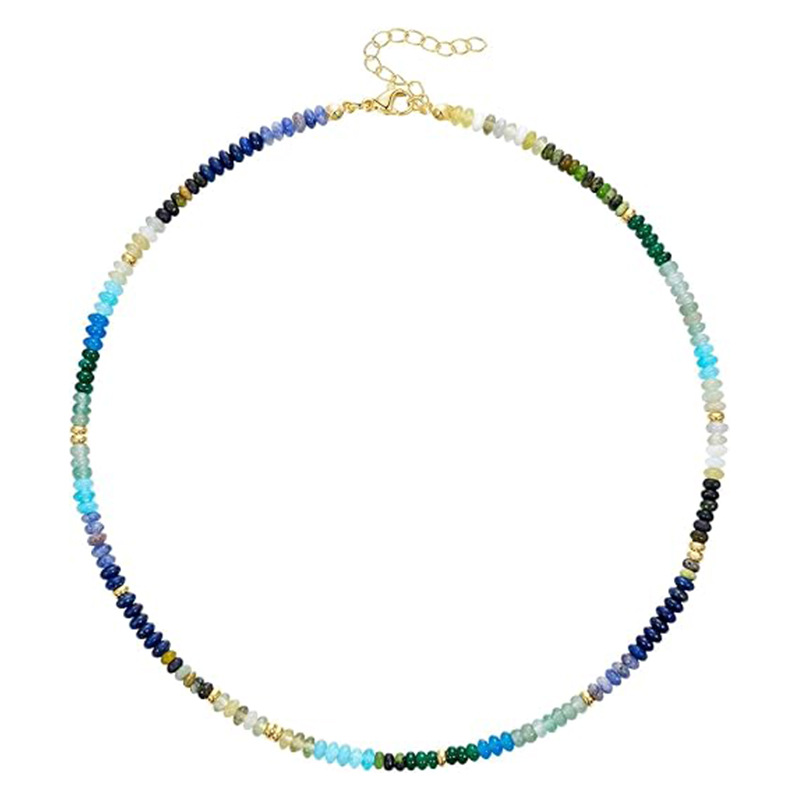 15g Weight Lobster Trigger Clasp Closure Clasp Closure Type Necklace Classification Beaded Chain Chain Type 1 Piece Quantity Daily, Street Occasion natural stone Material Geometric Pattern Women's Gender Simple Style Style Simple Style Geometric Natural Stone Beaded Chain Necklace 6