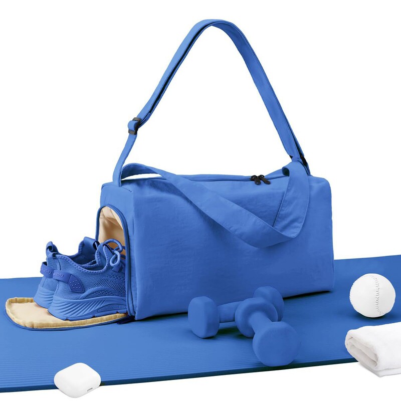 Women's Small Gym Bag with Shoe Compartment, Stylish Airplane Travel Bag, Lightweight Luggage Bag for Men and Women