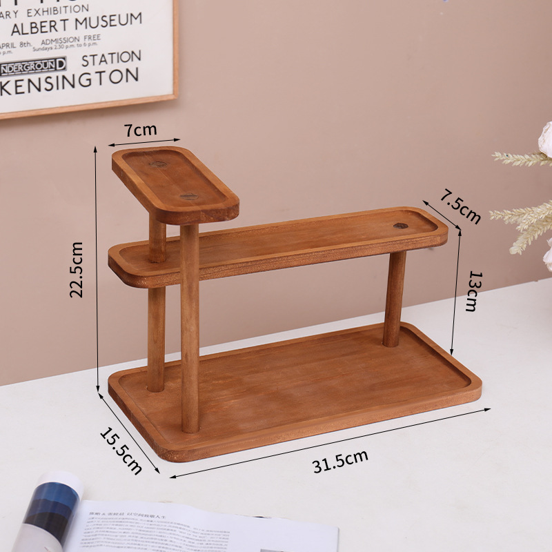 スポット木製多層収納ディスプレイラック植木鉢装飾ラックリビングルーム手作り収納ラック木製ジュエリーラック|undefined