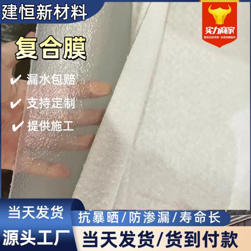 800g复合膜长丝国标蓄水池人工湖两布一膜危废污水池复合土工膜